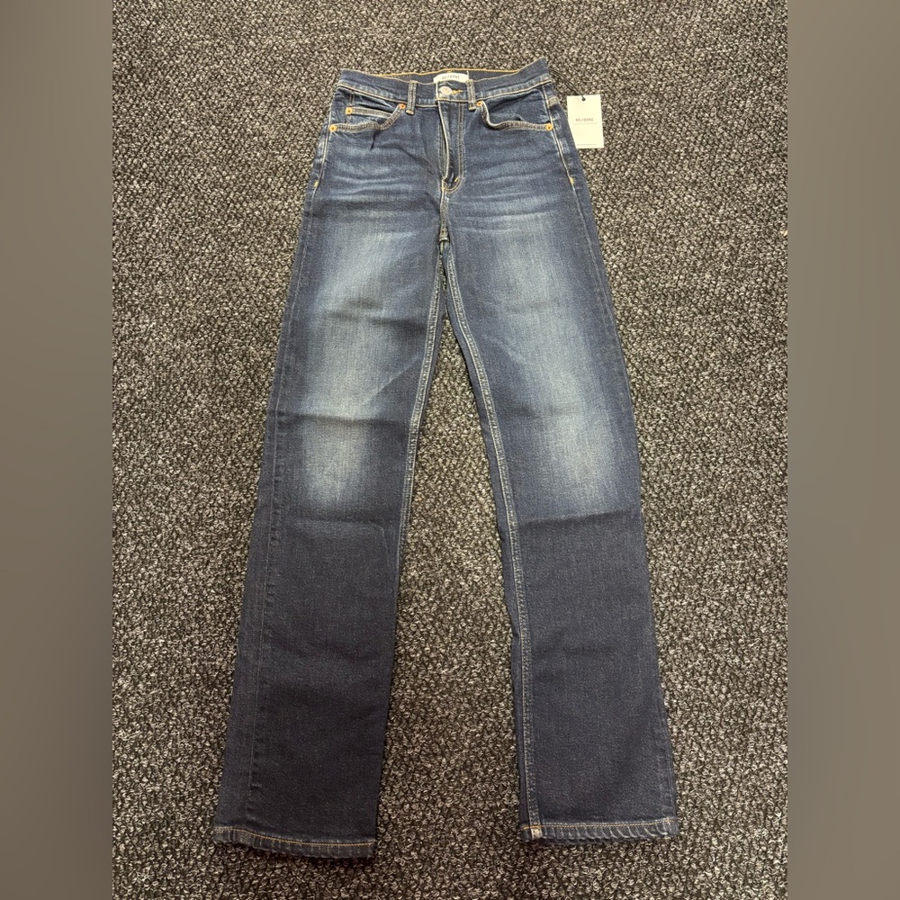 NWT RE/DONE Sz 25 70s Straight Leg Jeans